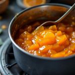 Marmellata densa arancione