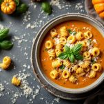 Minestra cremosa con pasta piccola