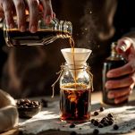 Bottiglie di liquore chiuse