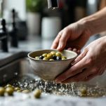 Olive in acqua pulita