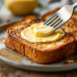 Burro spalmato sul pane caldo.