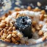 Polvere di mandorle fine nel mixer