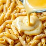 Pasta cremosa mescolata lontano dal fuoco