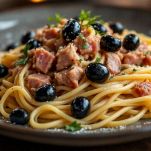 Pasta amalgamata nel sugo in padella