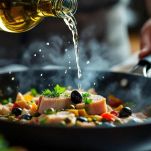 Condimento arricchito con tonno e olive nere