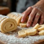 Dischetti crudi pronti per la cottura