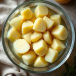 Patate pelate e immerse per non ossidare