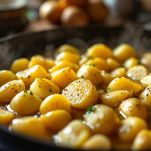 Patate in tecia dorate con crosticina.