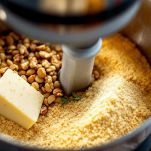 Noci pinoli parmigiano pangrattato aglio e olio nel mixer