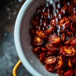 Sbollentate i pomodori in acqua e aceto poi asciugateli