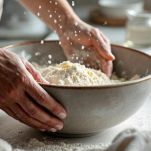 Mescolate farina lievito sale burro e acqua