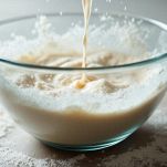 Sciogliete il lievito madre e unite la farina