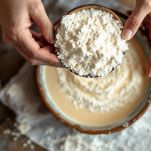 Aggiungete farina acqua e sale