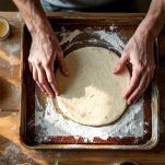 Stendete con le mani e aggiungete condimenti