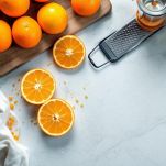 Arance grattugiate e spremute
