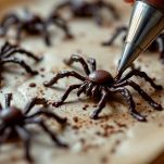 Dolci decorati con piccoli ragni