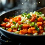 Soffritto di verdure in padella