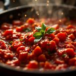 Ragù di pesce rosso in pentola