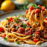 Pasta con ragù di verdure
