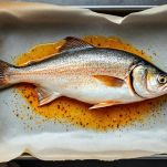 Ricciola sulla teglia