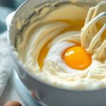 Lavora uova e zucchero e sciogli il lievito