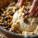 Impasto con frutta incorporata