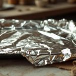 Foglio di carta alluminio steso