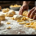 Pasta fresca sul tavolo