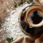 Tazza con caffè scuro