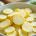 Ciotola con fette in acqua