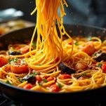 Spaghetti con frutti di mare