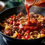 Sugo rosso nel tegame