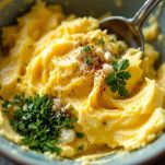 Ciotola con burro morbido e condimenti