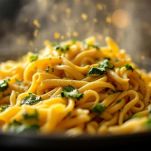 Pasta mescolata al sugo di zucchine