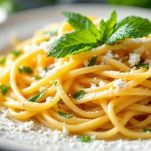 Pasta con zucchine, ricotta e menta