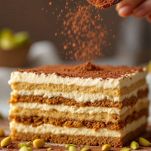 Superficie del tiramisù decorata