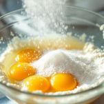 Uova montate in ciotola