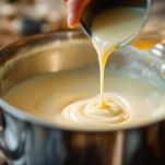 Gelatina sciolta nella panna