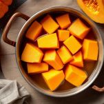 Zucca a cubetti in casseruola