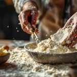 Pasta liscia pronta per la base della torta