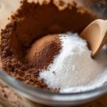 Farine e cacao setacciati