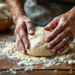 Farina a fontana con ingredienti