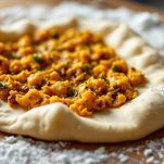 Impasto steso con farcitura