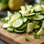 Zucchine a rondelle e finocchi a spicchi