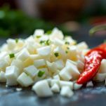 Padella con trito aromatico che soffrigge nell’olio