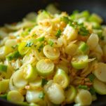 Porri e cipolla in padella