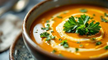 Ciotola di zuppa cremosa ai funghi