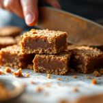 Barrette di cereali tagliate a misura.