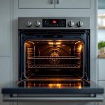 Forno impostato alla temperatura di cottura