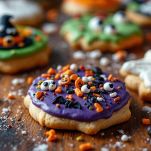 Biscotti di Halloween con disegni spaventosi